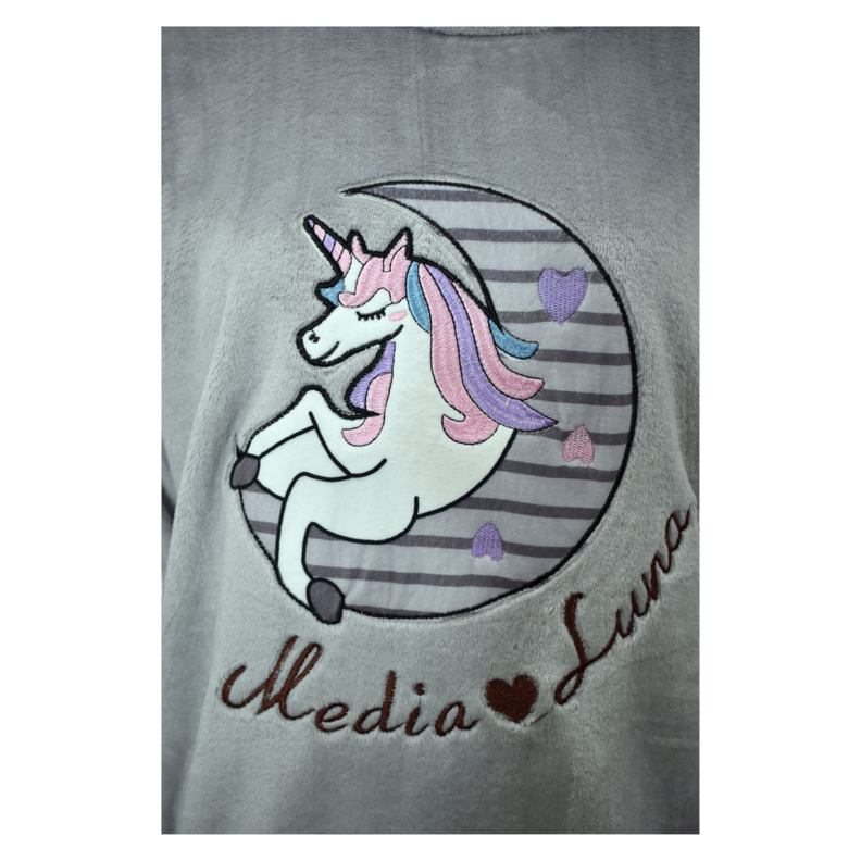 Pijama Polar Suave Mujer Diseño Unicornio-3