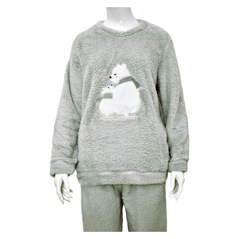 Pijama Mujer Polar Sherpa Diseño Osa Polar-1