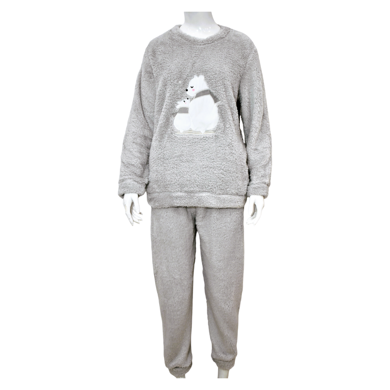 Pijama Mujer Polar Sherpa Diseño Osa Polar-2