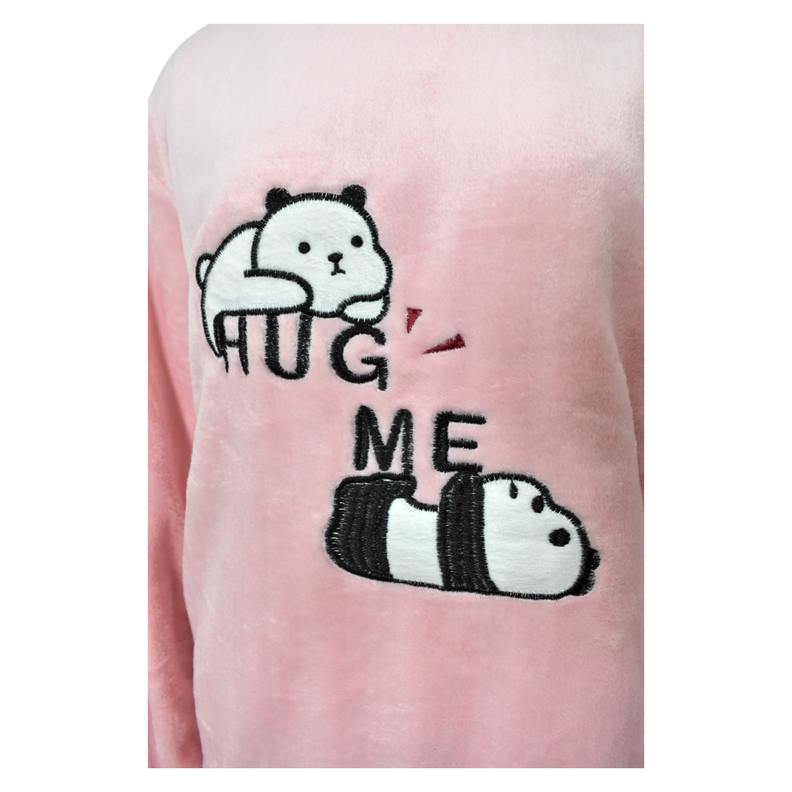Pijama Polar SuaveMujer Diseño Par Ositos-3