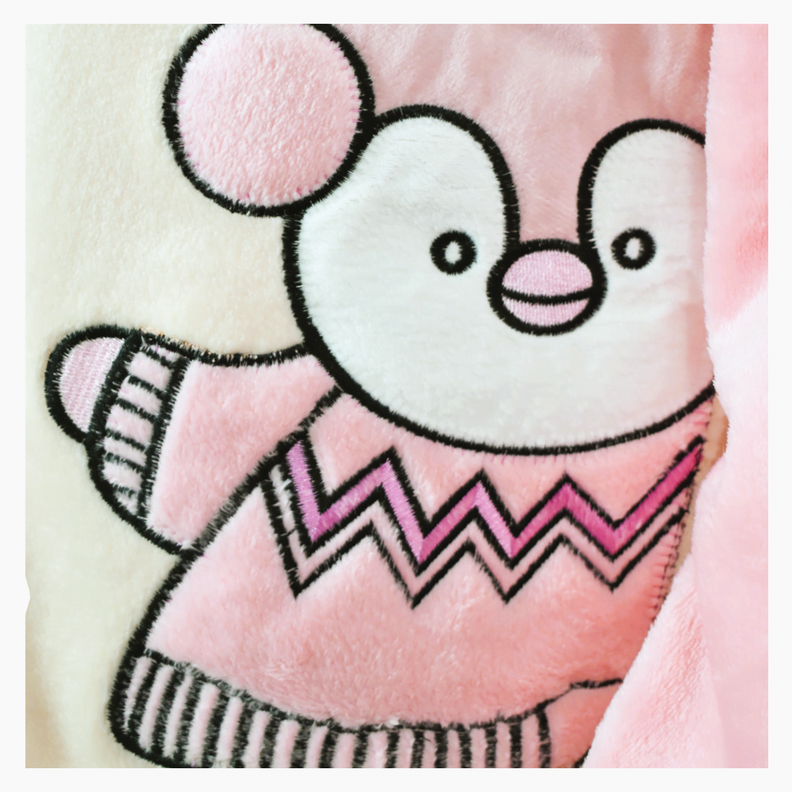 Pijama Polar Suave Mujer Diseño Pinguino-2