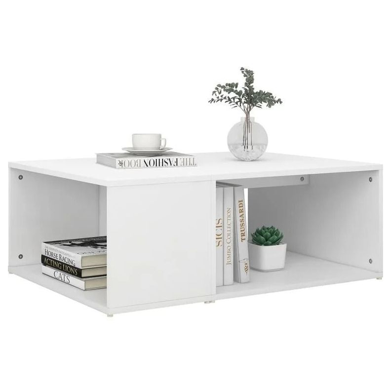 Mesa de Centro Minimalista con Espacios de Almacenamiento 7-1