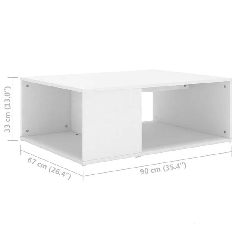 Mesa de Centro Minimalista con Espacios de Almacenamiento 7-5