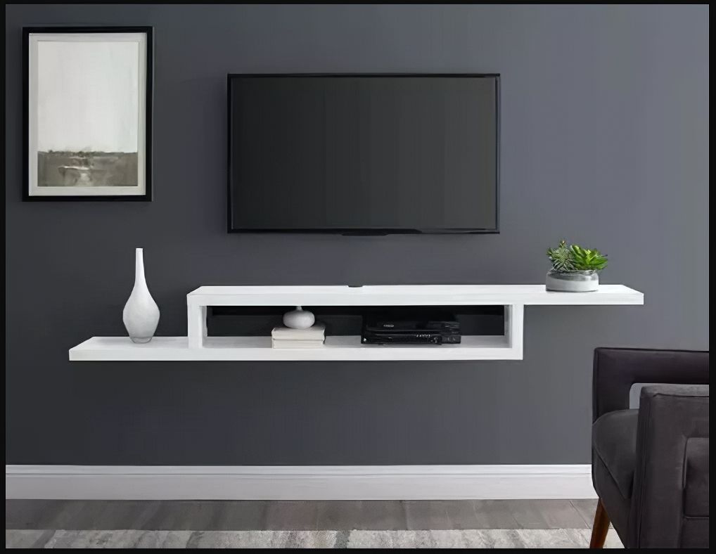 Racks Flotante para TV 42 a 55 pulgadas, color Blanco-1