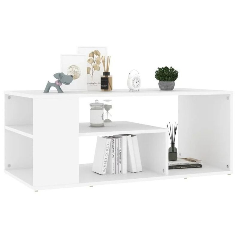 Mesa de Centro Minimalista con Espacios de Almacenamiento 5-2
