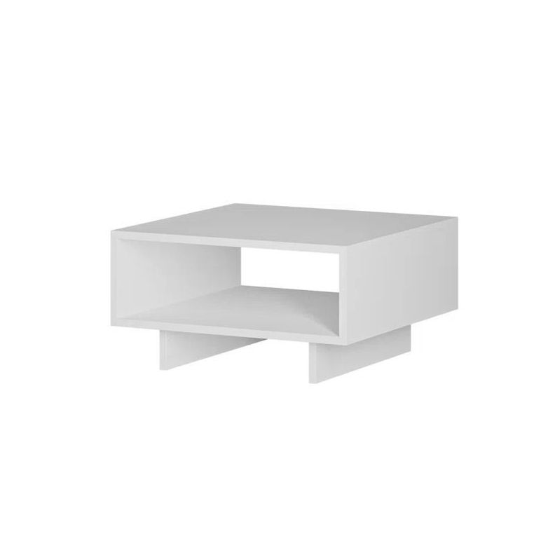 Mesa de Centro Minimalista con Espacios de Almacenamiento 2-4
