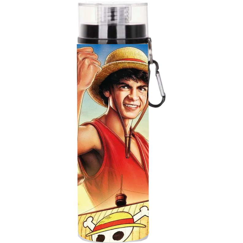 BOTELLA DE AGUA ESTAMPADA DE ONE PIECE, LUFFY CINE 1 REGALO  850ML-0