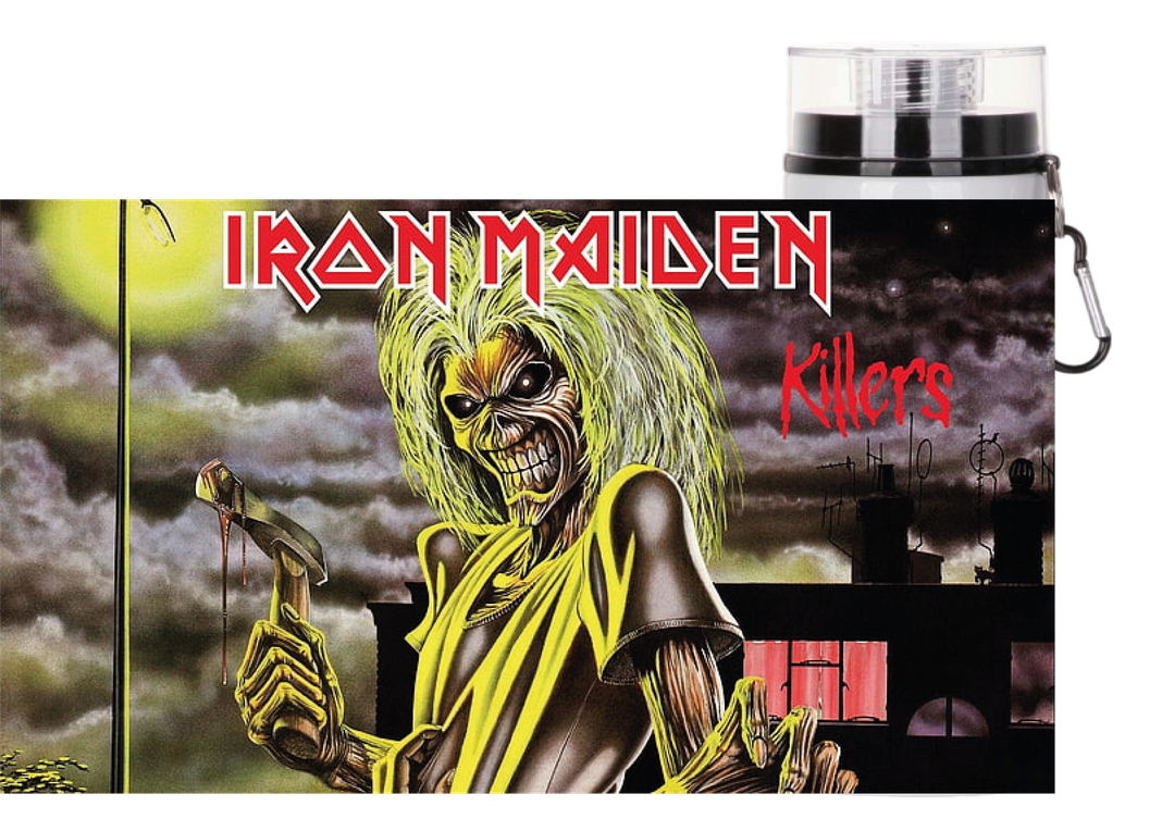 BOTELLA DE AGUA ESTAMPADA DE IRON MAIDEN, REBELDE 2 REGALO 850ML-1