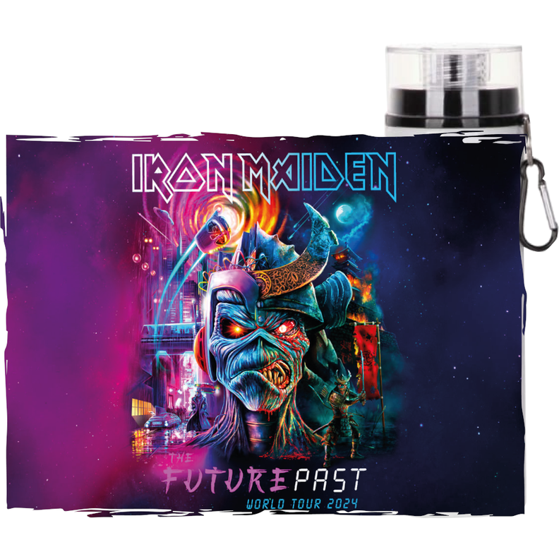 BOTELLA DE AGUA ESTAMPADA DE IRON MAIDEN, TOUR 1 REGALO 850ML-1