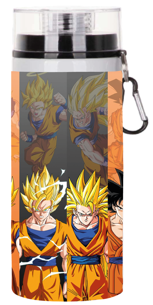 BOTELLA DE AGUA ESTAMPADA DE DRAGON BALL, GOKU, 1 REGALO 850ML-0