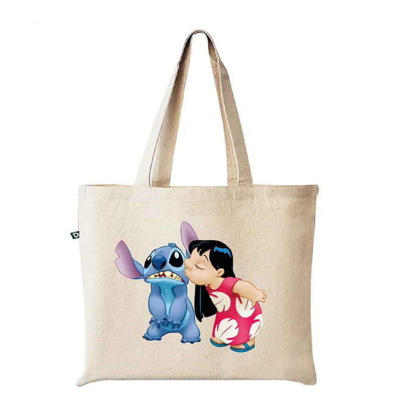 Tote Bag Estampado de Lilo y Stitch-0