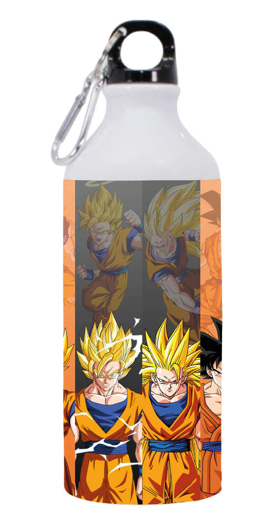 BOTELLA DE AGUA ESTAMPADA DE DRAGON BALL, GOKU, 1 REGALO 600ML-0