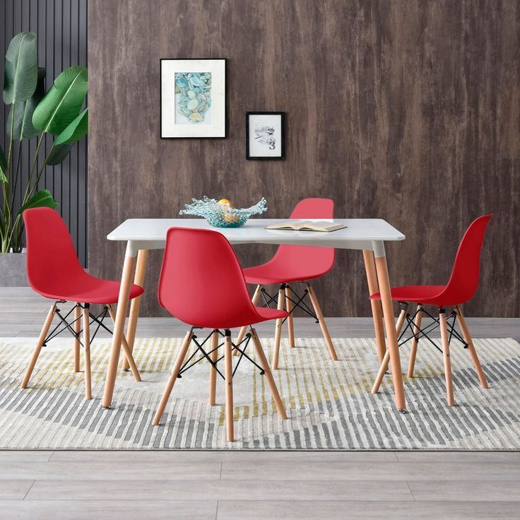 Pack 4 sillas Eames Rojas-1