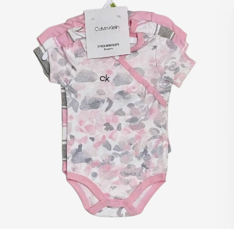 PACK 3 BODYS CALVIN KLEIN TALLA 3-6 MESES-0