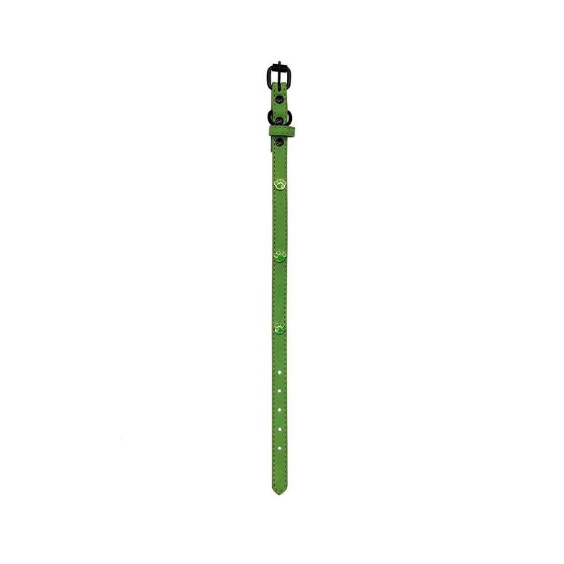 Collar De Perro De Cuero Sintetico 42cm VERDE-0