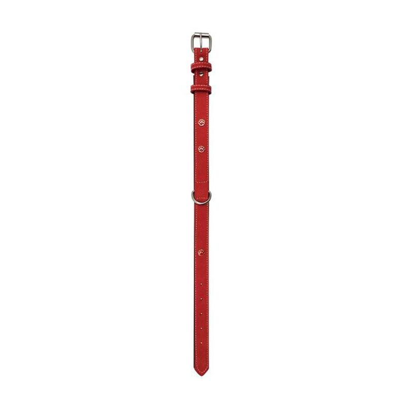 Collar Perro De Cuero Sintetico Unicolor ROJO-0