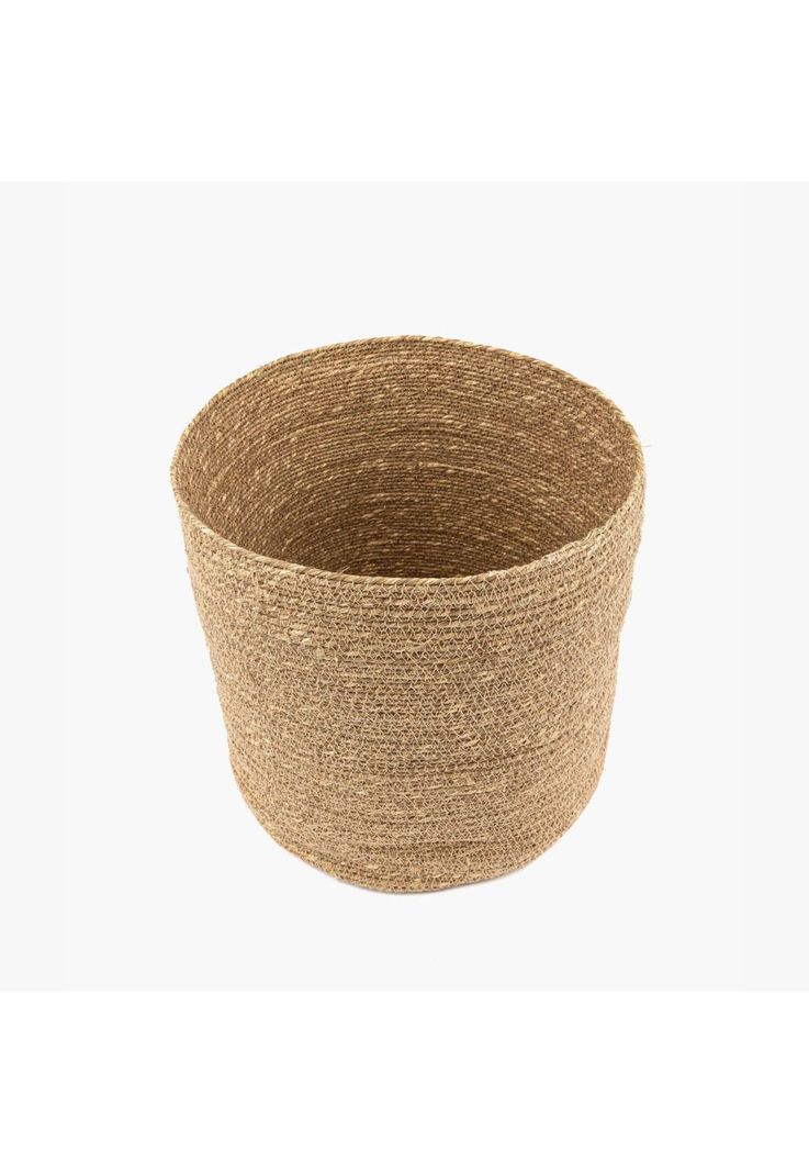 Canasto Organizador Boho Fibra Natural 30 X 30 Cm Beige-1