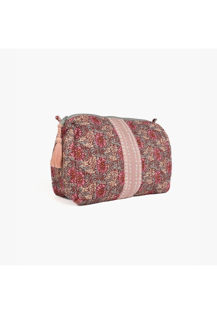 Cosmetiquero Boho Algodón Rosado-1