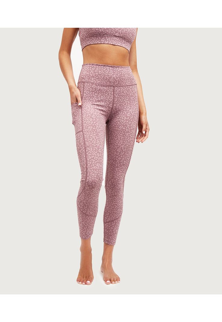 Calza Deportiva Animal Print Rosado-0