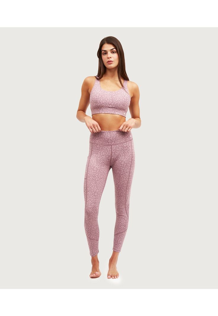 Calza Deportiva Animal Print Rosado-1