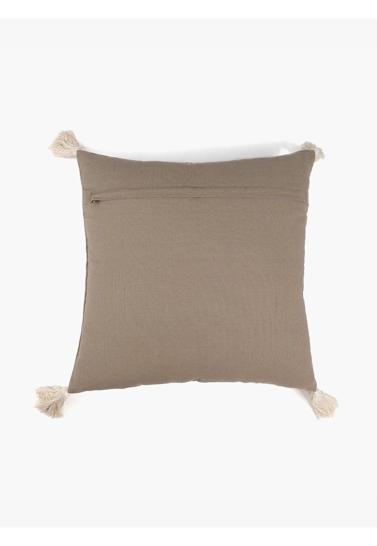 Cojín Algodón Abejas Bordadas Taupe-2