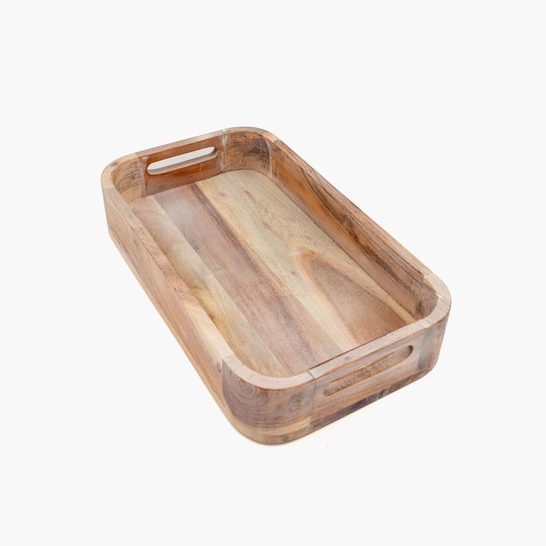 Bandeja De Madera Mujer 36 X 20.5 Cm Café-1