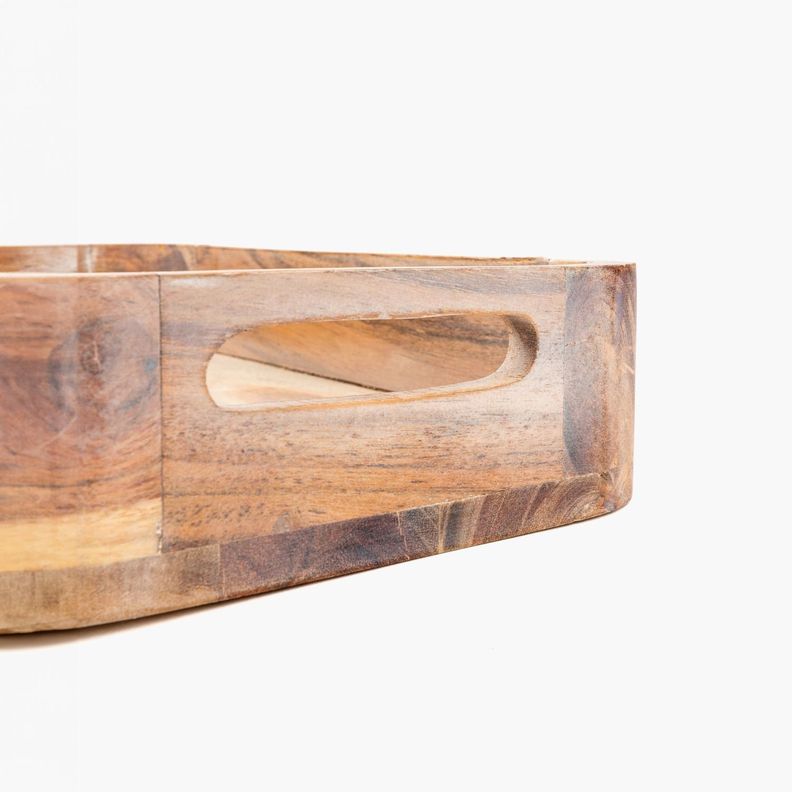 Bandeja De Madera Mujer 36 X 20.5 Cm Café-3