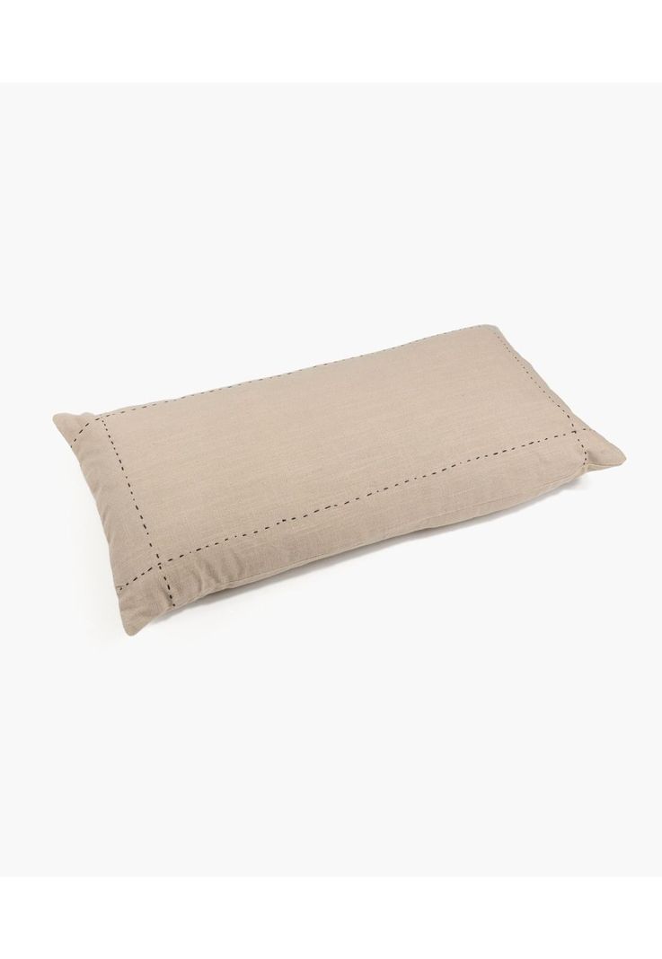 Funda de Cojin Algodon Costuras 30 X 60 Cm Beige