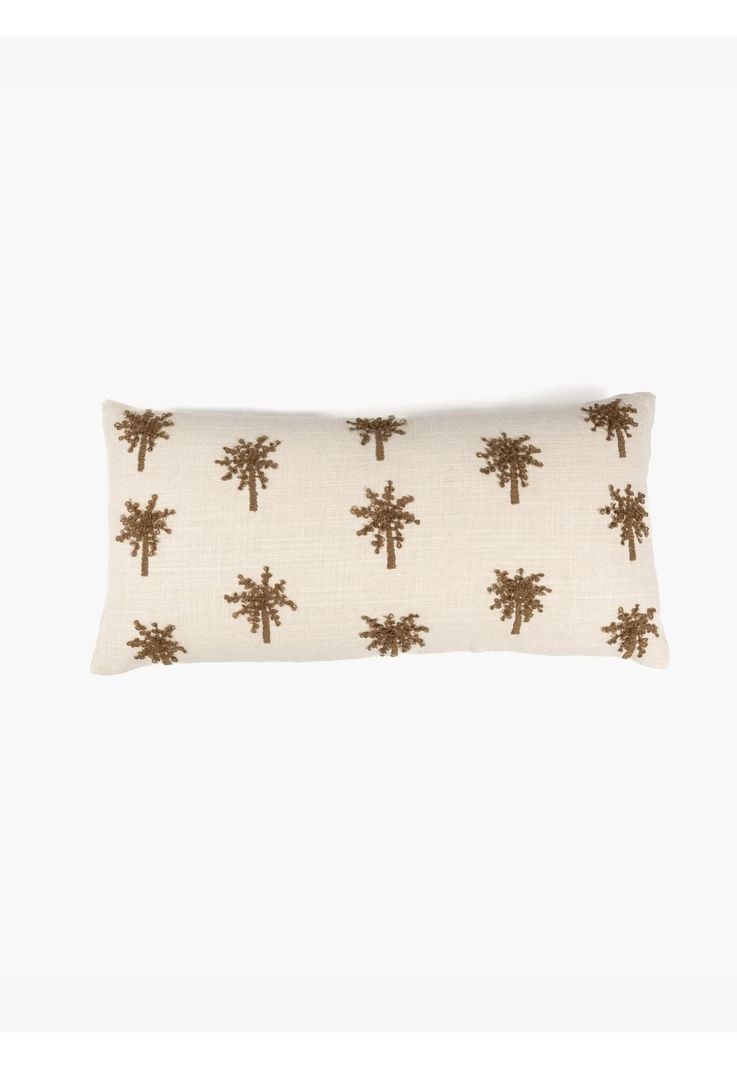 Cojín Algodón Palmeras Beige-0