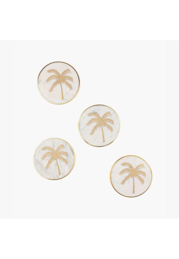 Set Posavasos Boho Mármol Blanco-0