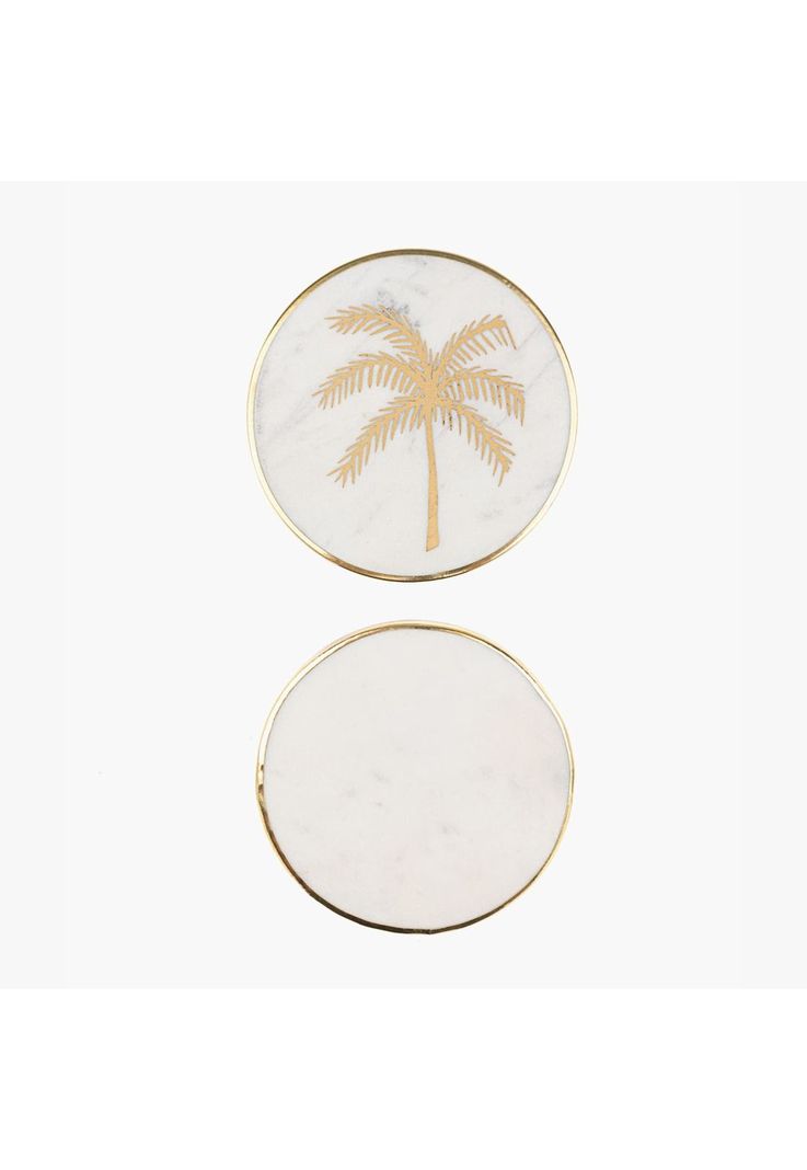 Set Posavasos Boho Mármol Blanco-1