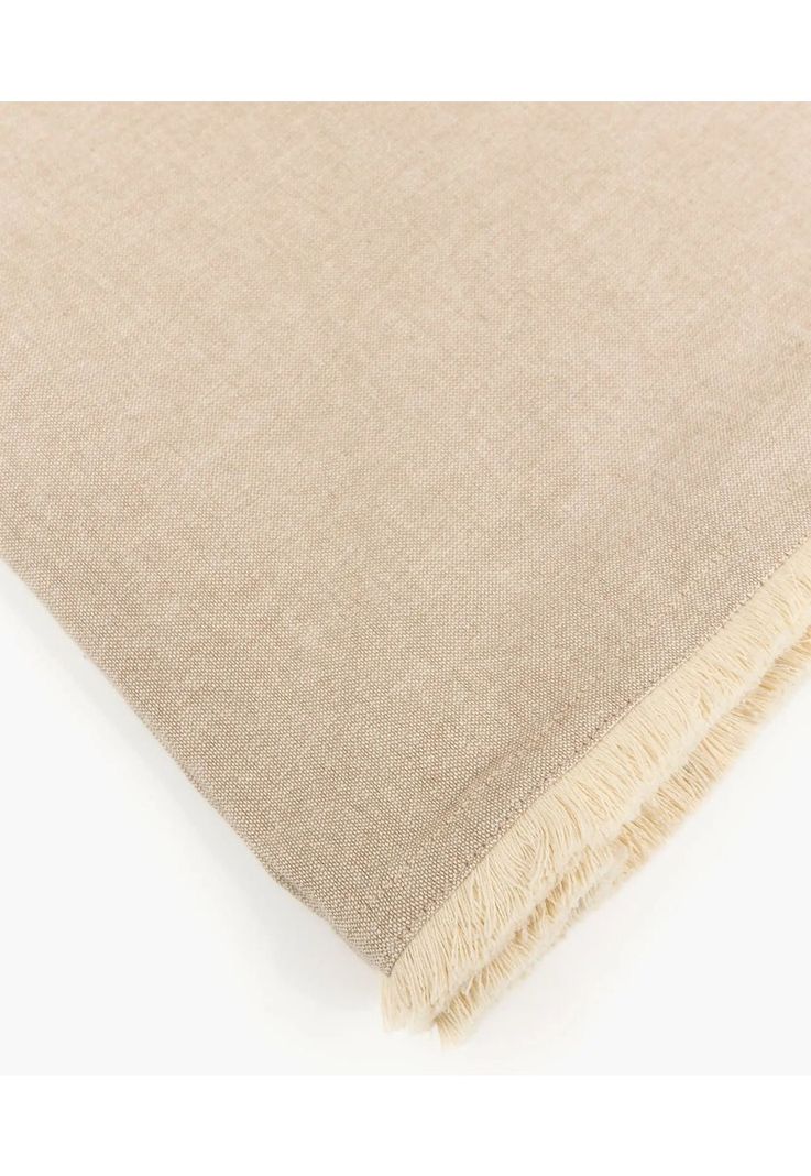 Manta Algodón Bicolor Lavado Beige-1