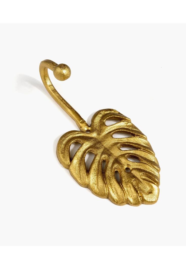 Perchero Boho Hoja Monstera Dorado-0