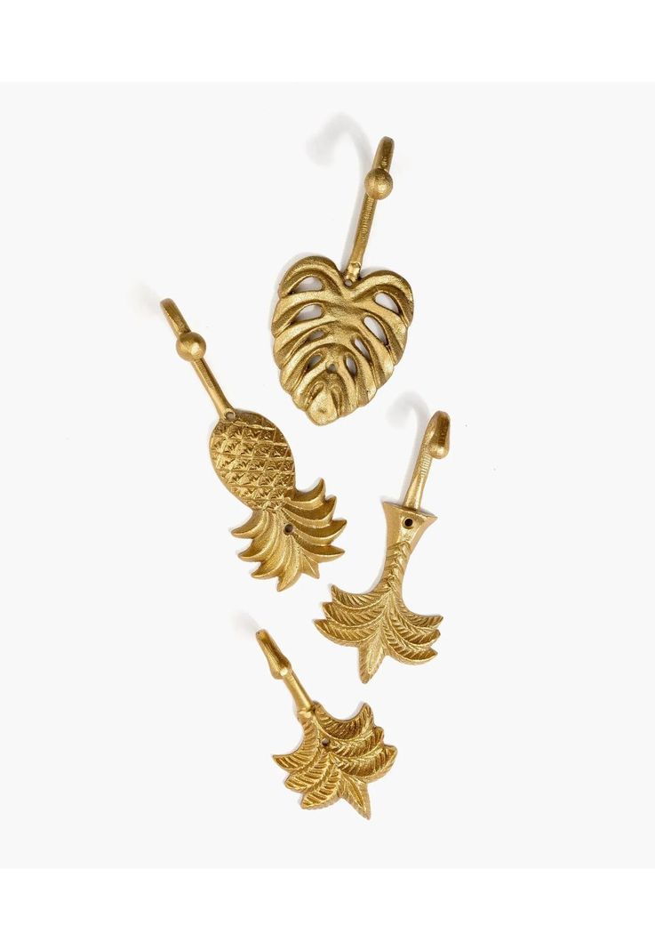 Perchero Boho Hoja Monstera Dorado-3