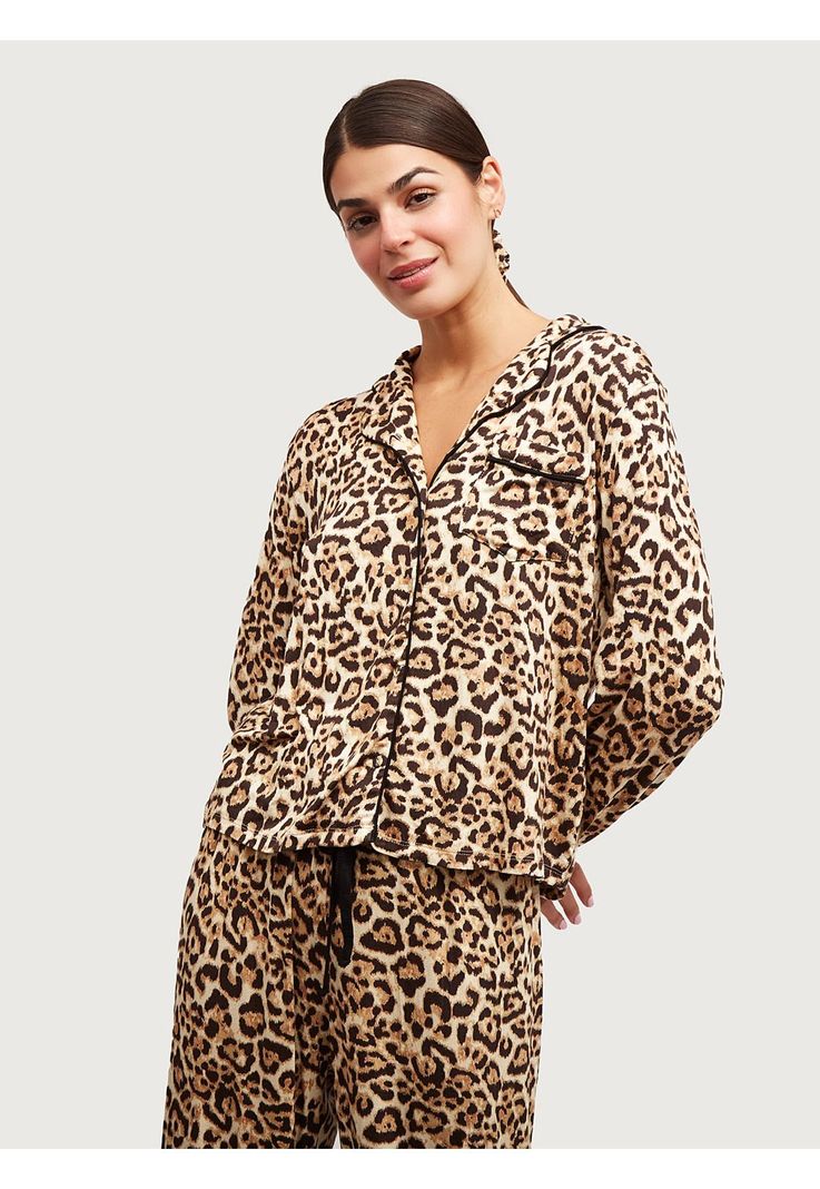 Set Pijama Dreamy Animal Print Beige-0