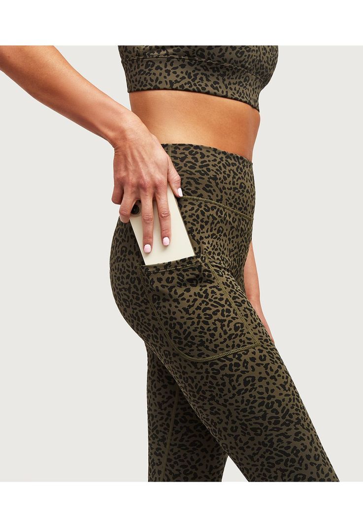 Calza Deportiva Leopard Print  Verde-3