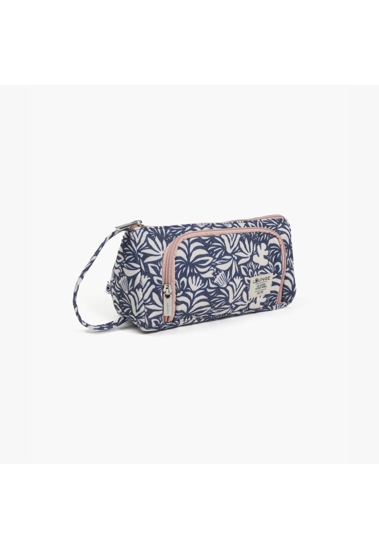 Estuche Doble Compartimiento Azul-2