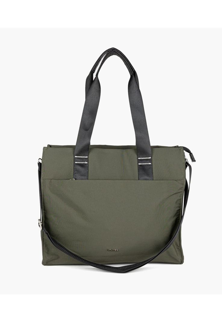 Cartera De Hombro Notebook Iconica Nylon Verde Musgo