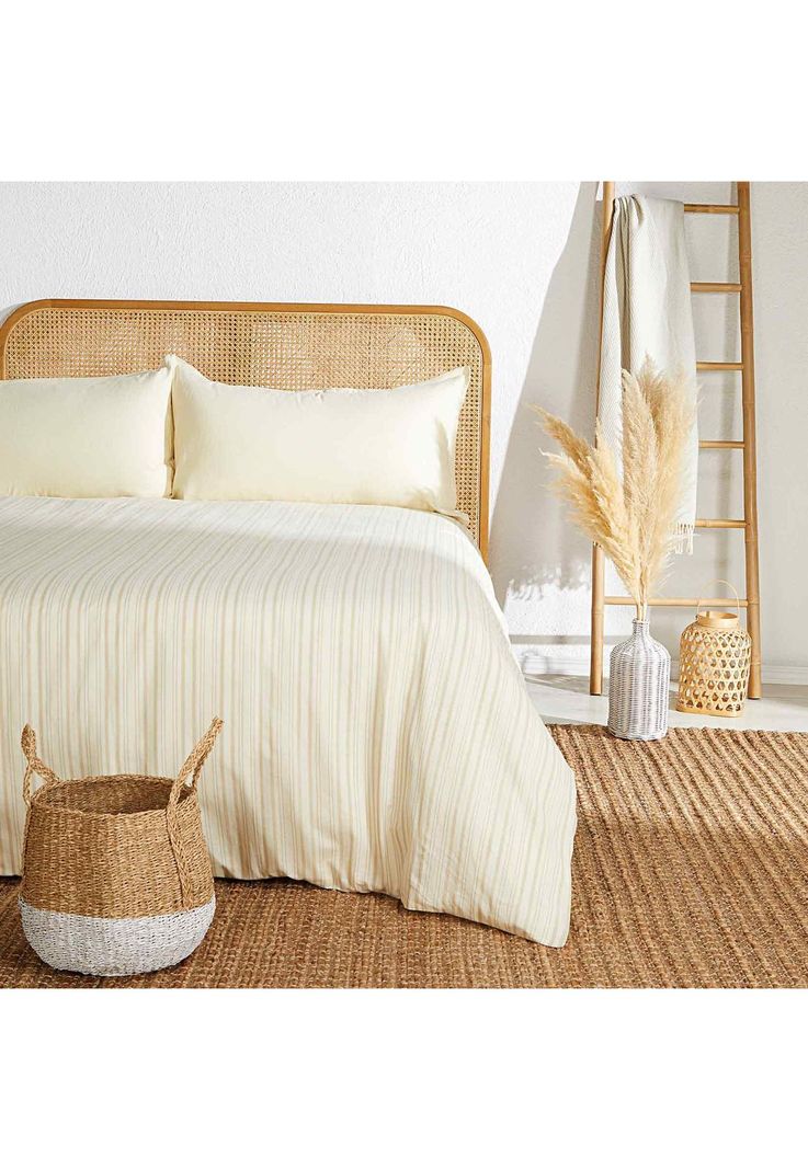 Funda De Plumón 220 X 220 Cm Lineas Lounge Crema-0