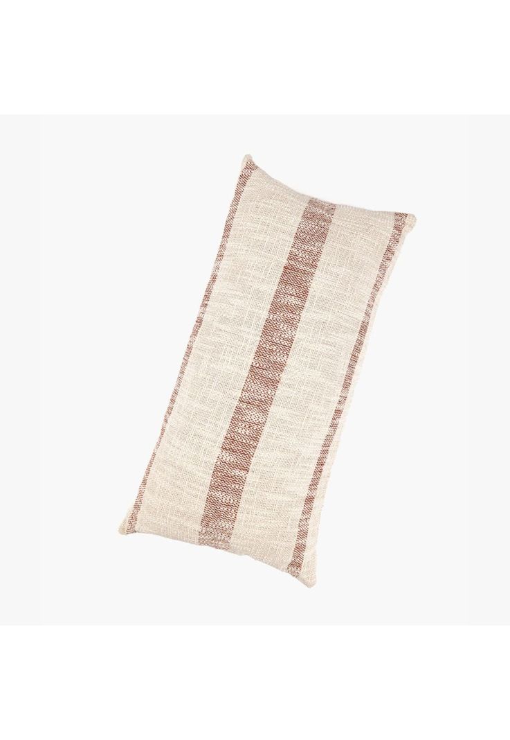 Cojín Algodón Textura Y Líneas 30 X 60 Cm Beige-2