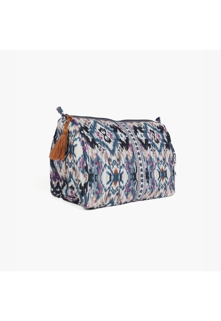 Cosmetiquero Boho Algodón Azul-1