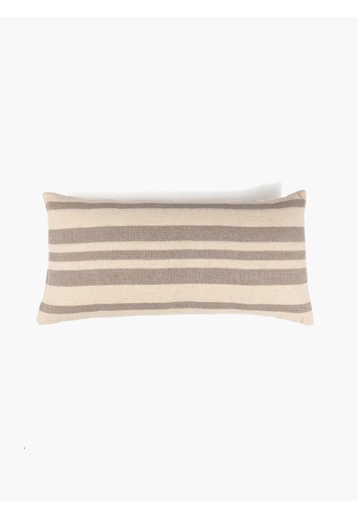 Cojín Algodón Textura Líneas Beige-0