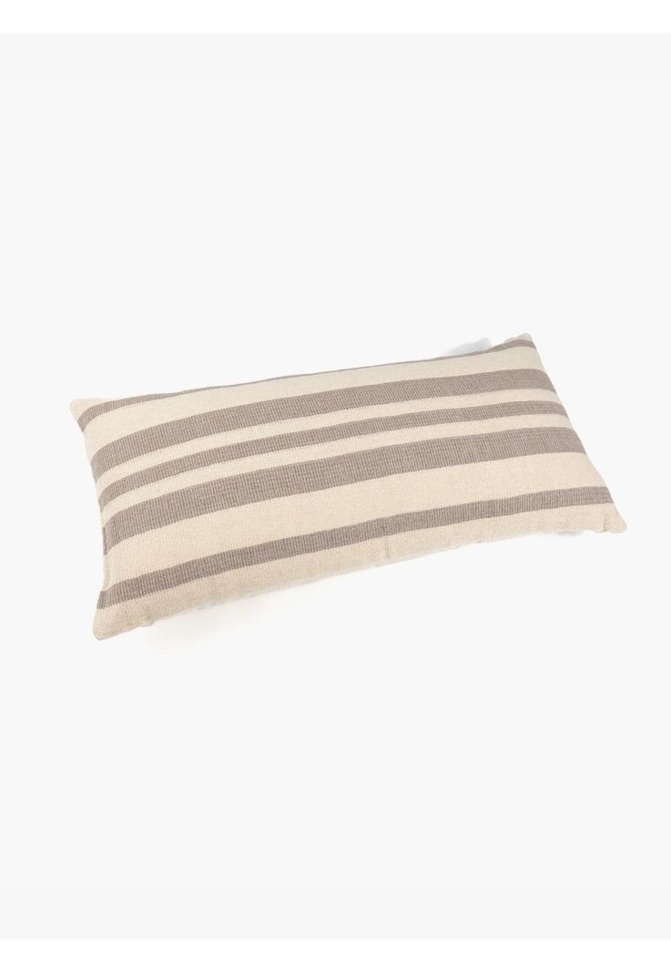 Cojín Algodón Textura Líneas Beige-1