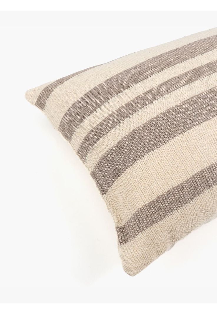 Cojín Algodón Textura Líneas Beige-3