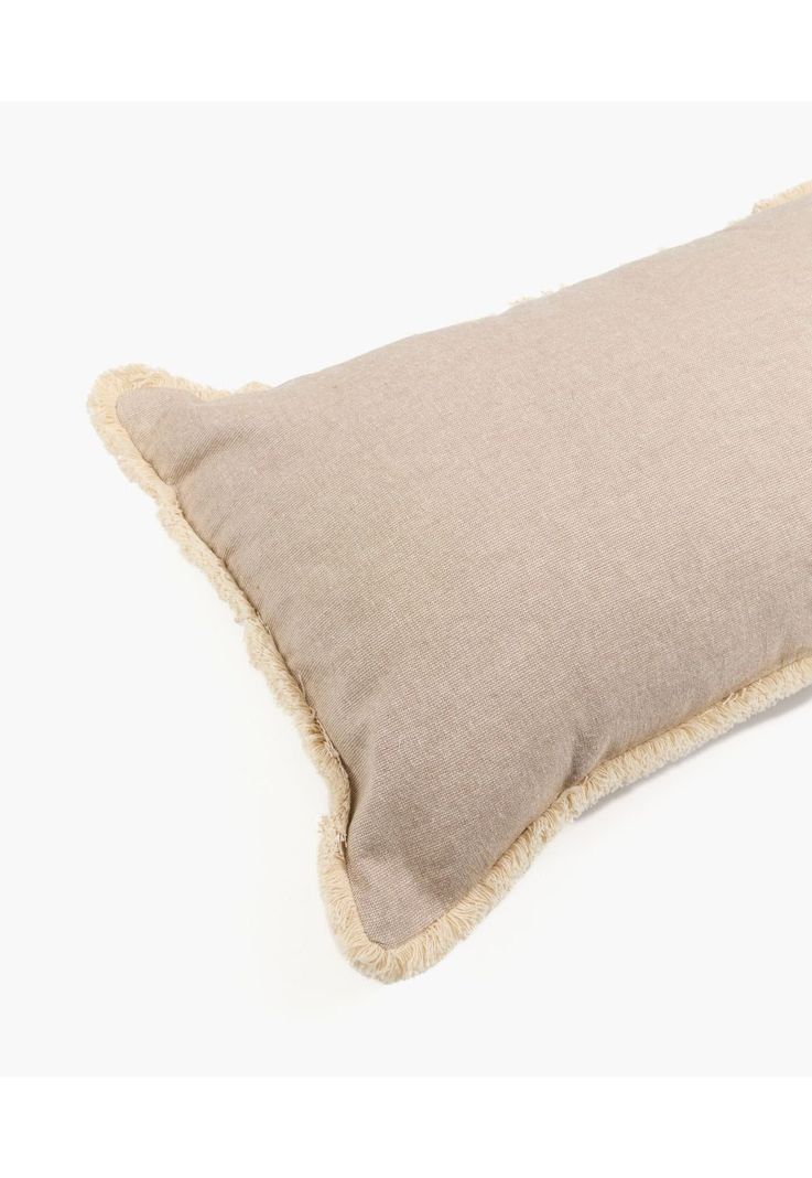 Cojín Algodón Bicolor Lavado 30 X 60 Cm Beige-3