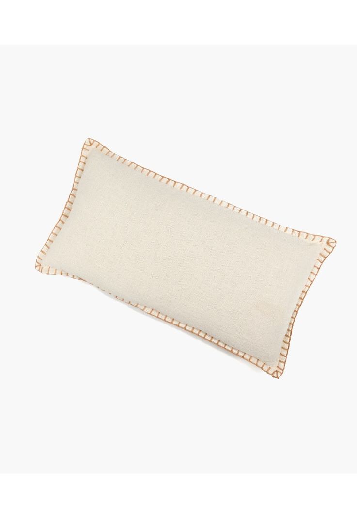 Cojín Boho Algodón Costuras 30 X 60 Cm Beige-0