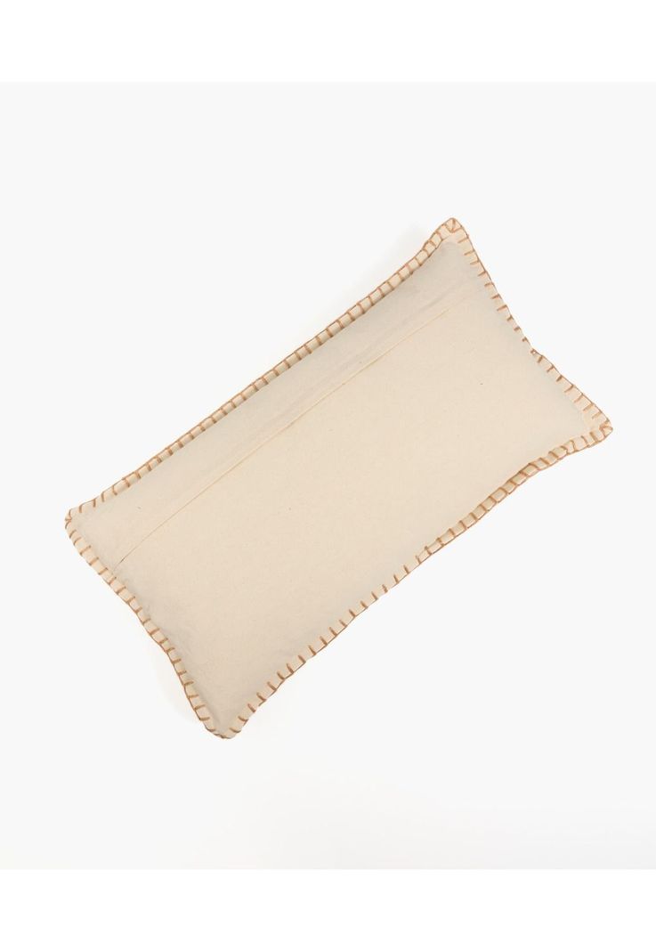 Cojín Boho Algodón Costuras 30 X 60 Cm Beige-1