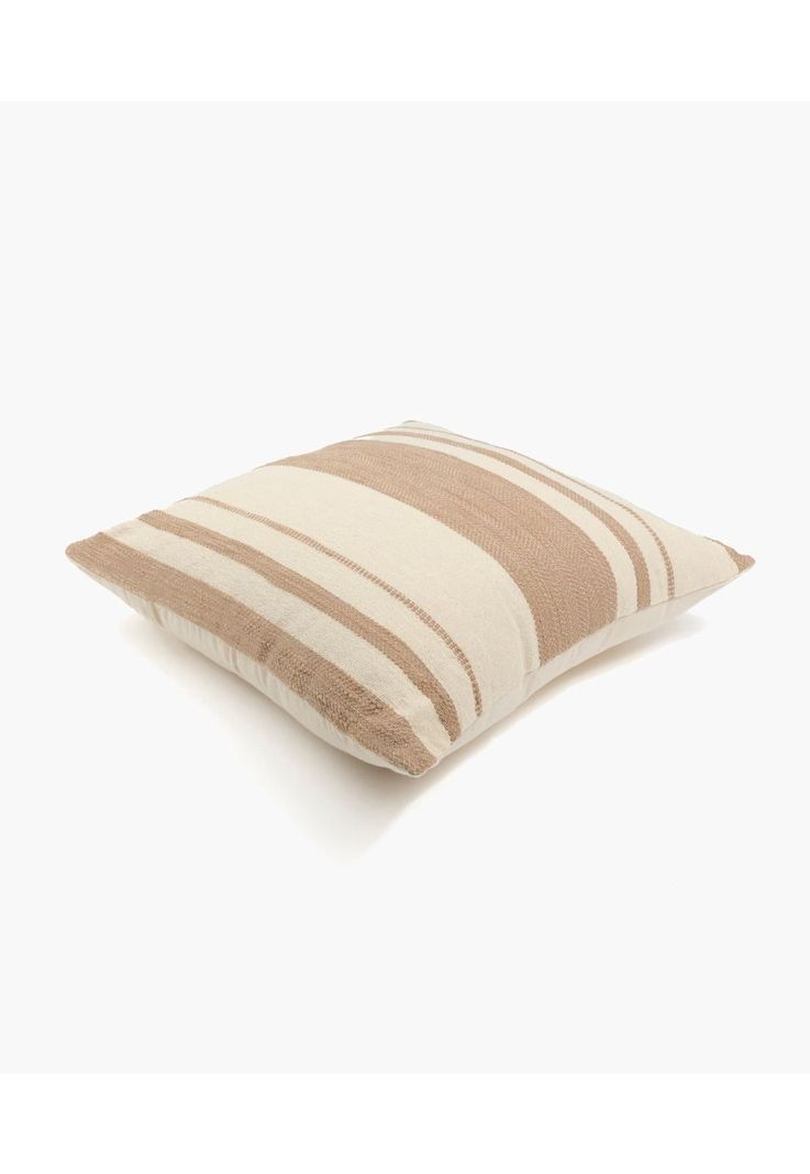 Cojín Algodón Textura Líneas 45 X 45 Cm Beige-2