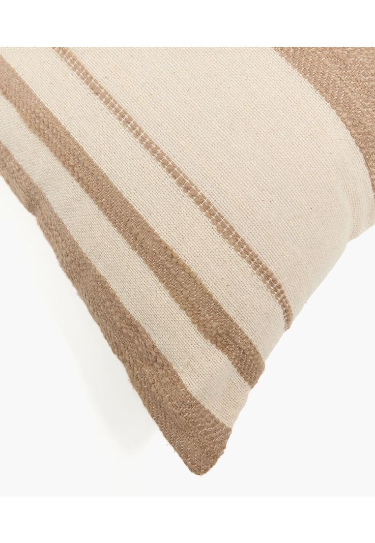 Cojín Algodón Textura Líneas 45 X 45 Cm Beige-3
