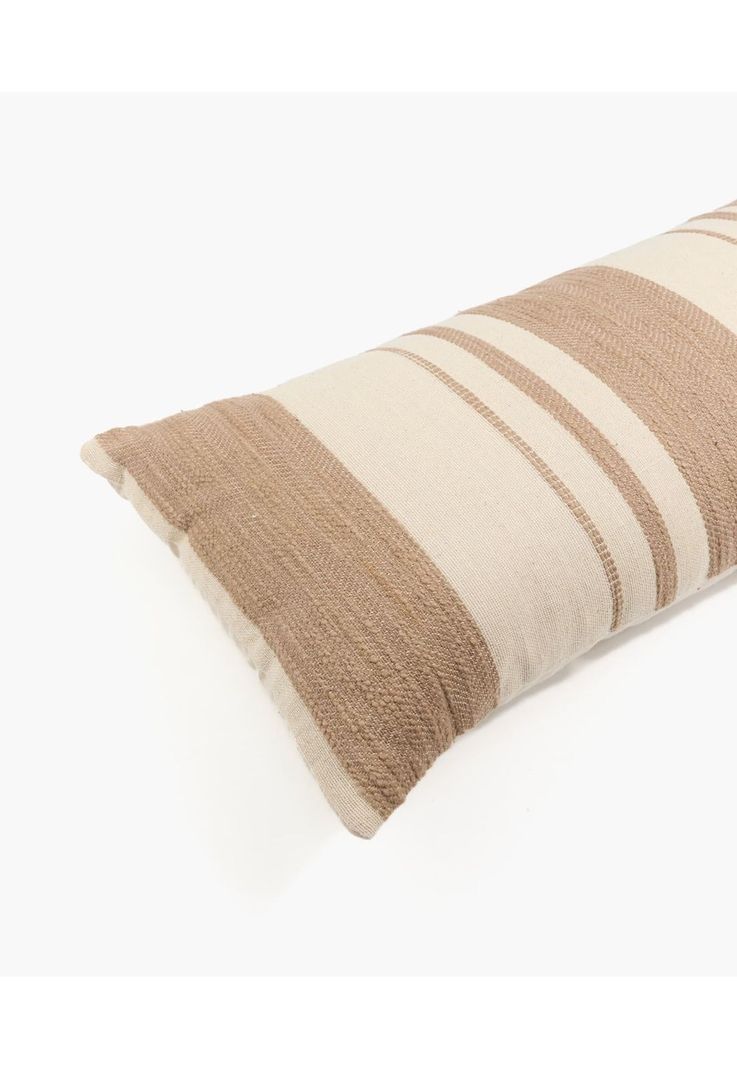 Cojín Algodón Textura Líneas 30 X 60 Cm Beige-1